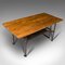 Vintage English Writing Desk in Steel and Pine 6