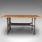 Vintage English Writing Desk in Steel and Pine, Image 5