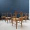 Sedie da pranzo vintage in legno di Guillerme Et Chambron per Votre Maison, set di 6, Immagine 5
