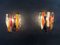 Applique da parete in vetro di Murano colorato, anni '80, set di 2, Immagine 9