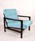 Vintage Turquoise Lounge Chair by Z. Baczyk, 1970s, Image 1