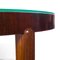 Runder Art Deco Tisch mit Intarsien & Glasplatte 4