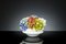 Cuenco italiano de vidrio Atollo con composición de hortensias artificiales de VGnewtrend, Imagen 4