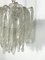 Lámparas de araña vintage de cristal de hielo de Murano de Mazzega, años 70. Juego de 2, Imagen 2