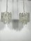 Vintage Murano Ice Glass Chandeliers from Mazzega, 1970s, Set of 2 1