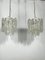 Vintage Murano Ice Glass Chandeliers from Mazzega, 1970s, Set of 2, Image 1
