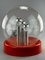 Lámpara de mesa XXL era espacial de vidrio y metal, Imagen 1