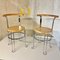 Postmodern Chairs in Metal and Wood, 1980, Set of 2 7