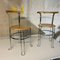 Postmodern Chairs in Metal and Wood, 1980, Set of 2 1