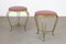 Red Stools in Brass by Pierluigi Colli, Set of 2 2