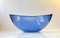 Large Blue Glass Bowl by Per Lütken for Holmegaard, 1980s 2