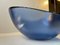 Large Blue Glass Bowl by Per Lütken for Holmegaard, 1980s 5