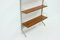 Free Standing Teak and Steel Shelving Unit, 1950s 4