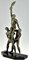 Sculpture Art Déco en Métal et Marbre Représentant 3 Athlètes avec Feuille de Palmier par Pierre Le Faguays pour Max Le Verrier, 1930s 3