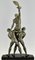 Art Deco Metal & Marble Sculpture Depicting 3 Athletes with Palm Leaf by Pierre Le Faguays for Max Le Verrier, 1930s, Image 5