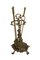 Brass Fire Companion Stand with Fire Irons, Image 1