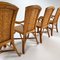 Mid-Century Esszimmerstühle aus Rattan & Bambus, 1960er, 4er Set 3