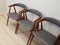 Danish Teak Chairs by Ejnar Larsen & Aksel Bender, 1960s, Set of 4 3