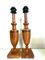 Vintage Mid-Century Artisan Hand-Crafted Wooden Inlay Table Lamps, Set of 2 8