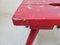 Red Painted Wooden Stool, Image 7