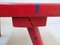 Red Painted Wooden Stool, Image 8