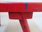 Tabouret en Bois Peint en Rouge 8