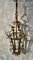 Lámpara colgante victoriana de latón y vidrio, Imagen 1