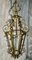 Victorian Brass & Glass Panel Hanging Lantern Light, Image 5