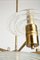 Mid-Century Brass and Murano Glass Ceiling Light 11