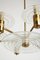 Mid-Century Brass and Murano Glass Ceiling Light 12