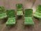 Green Iron Chairs, Set of 5 3