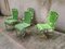 Chaises en Fer Vert, Set de 5 2