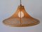 Large Mid-Century Modern Wicker Pendant Lamp or Hanging Light, Germany 18