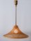 Large Mid-Century Modern Wicker Pendant Lamp or Hanging Light, Germany, Image 10
