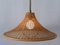 Large Mid-Century Modern Wicker Pendant Lamp or Hanging Light, Germany, Image 13