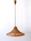Large Mid-Century Modern Wicker Pendant Lamp or Hanging Light, Germany, Image 15