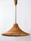 Large Mid-Century Modern Wicker Pendant Lamp or Hanging Light, Germany 1
