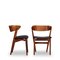 Model 7 Chair in Teak & Black Leatherette by Helge Sibast, 1960s, Set of 2, Image 5