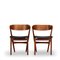 Model 7 Chair in Teak & Black Leatherette by Helge Sibast, 1960s, Set of 2, Image 6