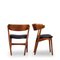 Modell 7 Stuhl aus Teak & schwarzem Kunstleder von Helge Sibast, 1960er, 2er Set 4