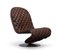 System 1-2-3 Brown Lounge Swivel Chair by Verner Panton for Fritz Hansen, 1960s, Image 1