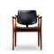 Chaise de Bureau No. 62A en Palissandre et Cuir Noir par Arne Vodder pour Sibast, 1960s 1
