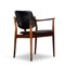 Chaise de Bureau No. 62A en Palissandre et Cuir Noir par Arne Vodder pour Sibast, 1960s 2