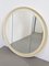 Large Vintage Mid-Century Scandinavian Round Wooden Mirror, 1960s 1