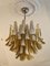 Lámpara de araña mediana de cristal de Murano en ámbar, Imagen 1