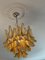 Lámpara de araña mediana de cristal de Murano en ámbar, Imagen 7