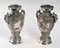 Asian Silvered Metal Vases, Set of 2 6