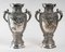 Asian Silvered Metal Vases, Set of 2, Image 3