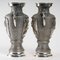 Asian Silvered Metal Vases, Set of 2 8