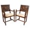 Neo-Gothic Ceremonial Chairs in Solid Walnut 1